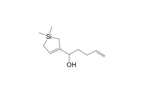 1-(4,4-Dimethyl-4-silacyclopent-1-en-1-yl)pent-4-en-1-ol