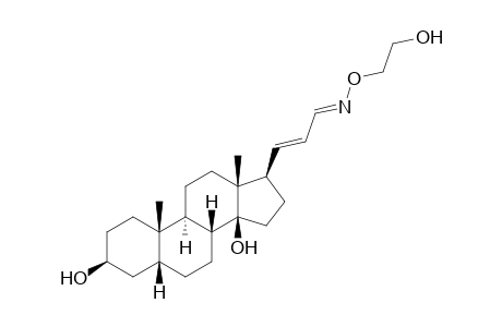 (3S,5R,8R,9S,10S,13R,14S,17R)-17-[(E,3E)-3-(2-hydroxyethoxyimino)prop-1-enyl]-10,13-dimethyl-1,2,3,4,5,6,7,8,9,11,12,15,16,17-tetradecahydrocyclopenta[a]phenanthrene-3,14-diol