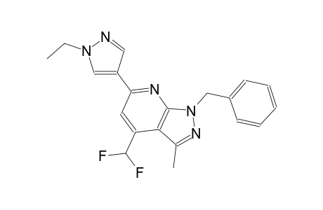 1H-pyrazolo[3,4-b]pyridine, 4-(difluoromethyl)-6-(1-ethyl-1H-pyrazol-4-yl)-3-methyl-1-(phenylmethyl)-