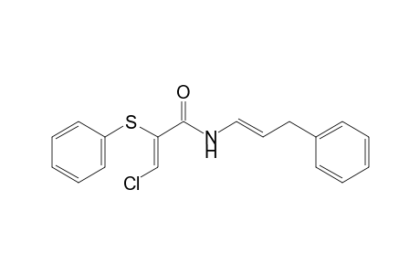 N-(3'-Phenylpropenyl)-3-chloro-2-(phenylthio)-propenamide