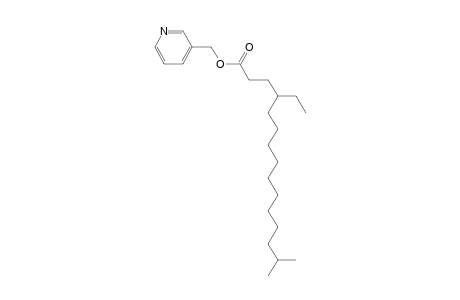 (3-pyridyl)methyl 4-ethyl-14-methylpentadecanoate