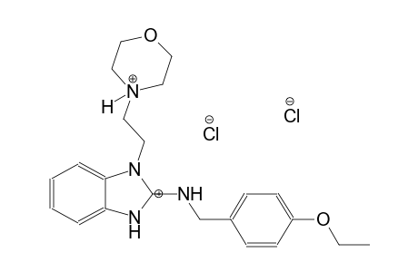 4-(2-(2-((4-ethoxybenzyl)iminio)-2,3-dihydro-1H-benzo[d]imidazol-1-yl)ethyl)morpholin-4-ium chloride