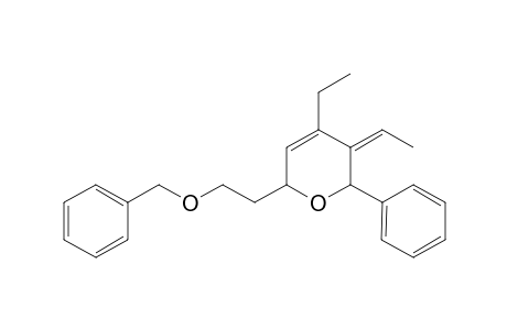 (2R*,6S*,E)-6-(2-Benzyloxy)ethyl)-4-ethyl-3-ethylidene-2-phenyl-5,6-dihydro-2H-pyran