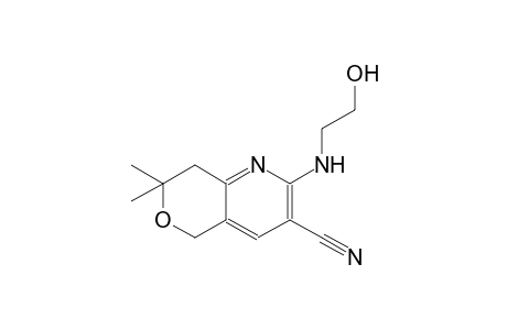 2-[(2-hydroxyethyl)amino]-7,7-dimethyl-7,8-dihydro-5H-pyrano[4,3-b]pyridine-3-carbonitrile