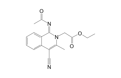 1-ACETYLIMINO-2-(ETHOXYCARBONYLMETHYL)-3-METHYL-1,2-DIHYDROISOQUINOLINE-4-CARBONITRILE