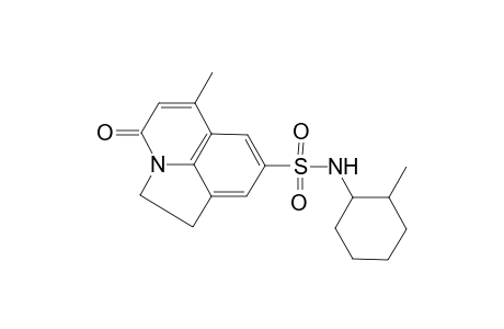 4H-Pyrrolo[3,2,1-ij]quinoline-8-sulfonamide, 1,2-dihydro-6-methyl-N-(2-methylcyclohexyl)-4-oxo-