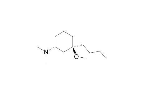 1-Butyl-1-methoxy-3-dimethylaminocyclohexane (trans)