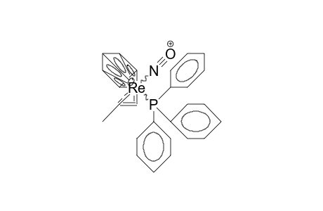 (RR, SS)-/.eta.-5/-Cyclopentadienyl-/.eta.-2/-propenyl-nitroso-triphenylphosphino rhenium cation