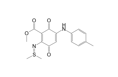 2-(dimethylsulfuranylideneamino)-3,6-diketo-5-(p-toluidino)cyclohexa-1,4-diene-1-carboxylic acid methyl ester