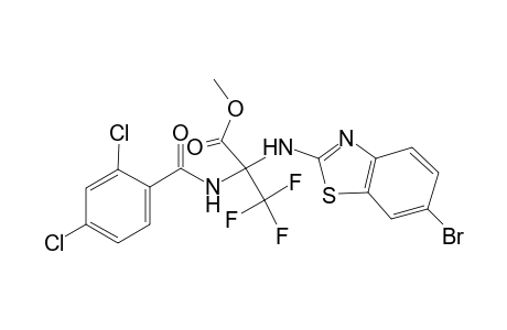 2-[(6-bromo-1,3-benzothiazol-2-yl)amino]-2-[(2,4-dichlorobenzoyl)amino]-3,3,3-trifluoro-propionic acid methyl ester