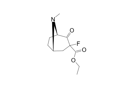 3-ETHOXYCARBONYL-3-FLUORO-8-METHYL-8-AZABICYCLO-[3.2.1]-OCTAN-2-ONE