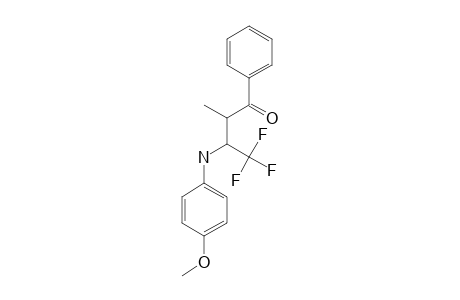 4,4,4-TRIFLUORO-3-(4-METHOXYPHENYLAMINO)-2-METHYL-1-PHENYL-1-BUTANONE;MAJOR-ISOMER