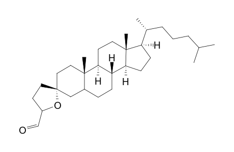 Spiro[5.alphaand .beta.-cholestan-3,2'-tetrahydrofuran]-5'-al