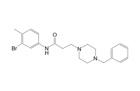 3-(4-benzylpiperazin-1-yl)-N-(3-bromo-4-methyl-phenyl)propanamide