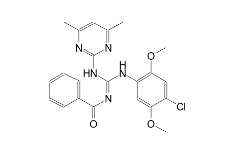 N-(4-chloro-2,5-dimethoxyphenyl)-N'-(4,6-dimethyl-2-pyrimidinyl)-N''-[(Z)-oxo(phenyl)methyl]guanidine