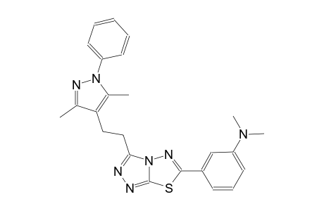 benzenamine, 3-[3-[2-(3,5-dimethyl-1-phenyl-1H-pyrazol-4-yl)ethyl][1,2,4]triazolo[3,4-b][1,3,4]thiadiazol-6-yl]-N,N-dimethyl-