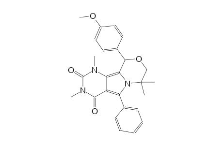 2H-pyrimido[4',5':3,4]pyrrolo[2,1-c][1,4]oxazine-2,4(3H)-dione, 1,7,8,10-tetrahydro-10-(4-methoxyphenyl)-1,3,7,7-tetramethyl-5-phenyl-