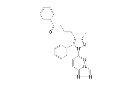 N-[(E)-2-[3-methyl-5-phenyl-1-([1,2,4]triazolo[3,4-f]pyridazin-6-yl)pyrazol-4-yl]ethenyl]benzamide