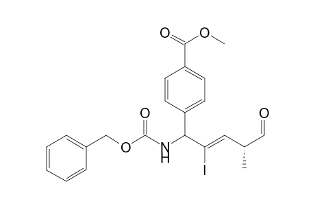[(1SR)-Benzyloxycarbonylamino-2-iodo-(4R)-methyl-5-oxopent-(2Z)-enyl]benzoic acid methyl ester