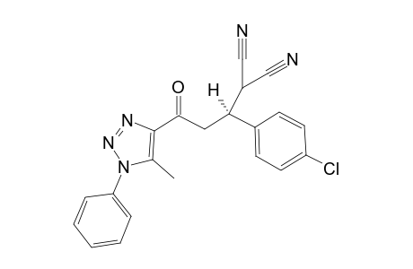 (S)-2-(1-(4-chlorophenyl)-3-(5-methyl-1-phenyl-1H-1,2,3-triazol-4-yl)-3-oxopropyl)malononitrile
