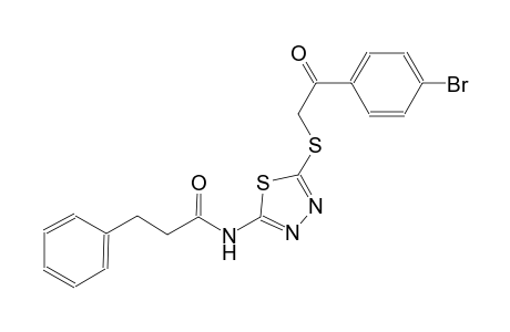 N-(5-{[2-(4-bromophenyl)-2-oxoethyl]sulfanyl}-1,3,4-thiadiazol-2-yl)-3-phenylpropanamide