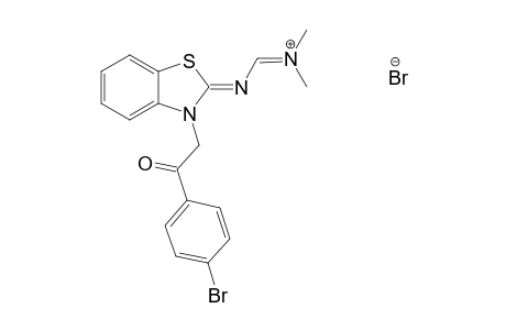 N2,N2-Dimethyl-N1-[3-(p-bromobenzoylmethyl)benzothiazol-2-ylidene]amidinium bromide