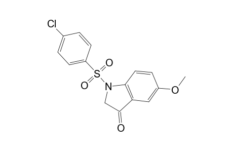 1-(4-Chlorophenylsulfonyl)-2,3-dihydro-5-methoxy-3-oxoindodole