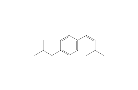 (Z)-1-isobutyl-4-(3-methylbut-1-en-1-yl)benzene