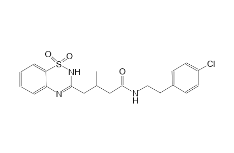 2H-1,2,4-benzothiadiazine-3-butanamide, N-[2-(4-chlorophenyl)ethyl]-beta-methyl-, 1,1-dioxide