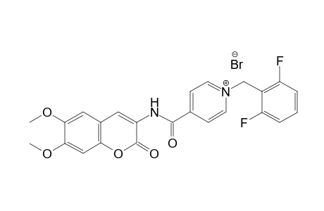 1-(2,6-Difluorobenzyl)-4-(6,7-dimethoxy-2-oxo-2H-chromen-3ylcarbamoyl)pyridinium bromide