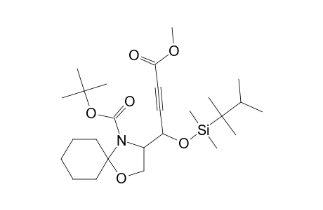 1-Oxa-4-azaspito[4.5]decane-4-carboxylic acid, 3-[4-(methoxycarbonyl)-1-[dimethyl(thexyl)silyl]-1-oxa-3-butyn-2-yl]-, t-butyl ester