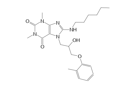 8-(hexylamino)-7-[2-hydroxy-3-(2-methylphenoxy)propyl]-1,3-dimethyl-3,7-dihydro-1H-purine-2,6-dione
