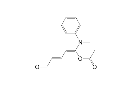 1-(N-Methylanilino)-5-oxopenta-1,3-dienyl acetate
