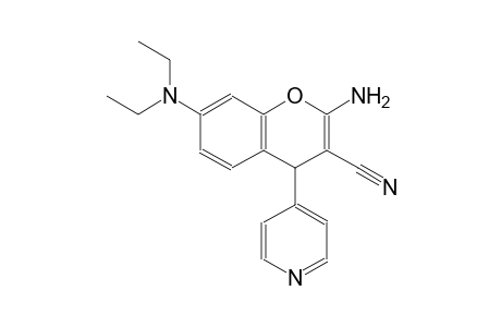 4H-1-benzopyran-3-carbonitrile, 2-amino-7-(diethylamino)-4-(4-pyridinyl)-