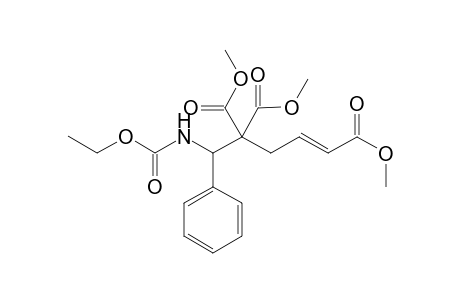 (E)-Trimethyl-5-(ethyloxycarbonylamino)-5-phenylpent-1-ene-1,4,4-tricarboxylate