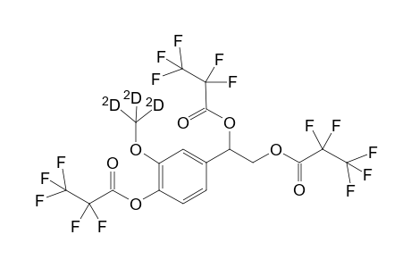 Pentafluoropropionyl derivative of 3-trideuteromethoxy-4-hydroxy-phenylethylene glycol