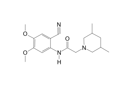 Acetamide, N-(2-cyano-4,5-dimethoxyphenyl)-2-(3,5-dimethylpiperidin-1-yl)-