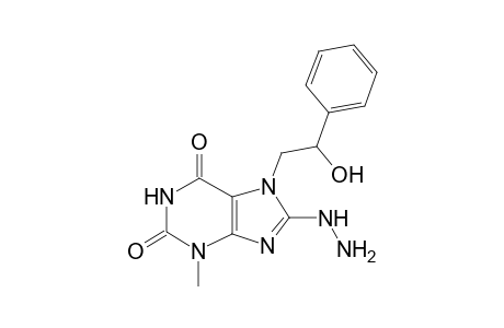 1H-Purine-2,6-dione, 8-hydrazino-3,7-dihydro-7-(2-hydroxy-2-phenylethyl)-3-methyl-