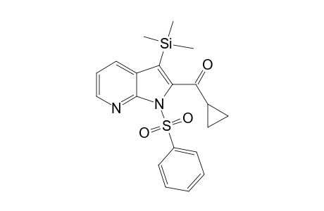 1-Benzenesulfonyl-3-trimethylsilanyl-1H-pyrrolo[2,3-b]pyridine-2-yl)-cyclopropyl-methanone