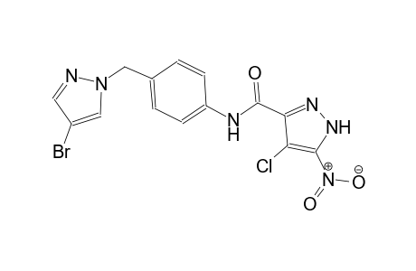 N-{4-[(4-bromo-1H-pyrazol-1-yl)methyl]phenyl}-4-chloro-5-nitro-1H-pyrazole-3-carboxamide