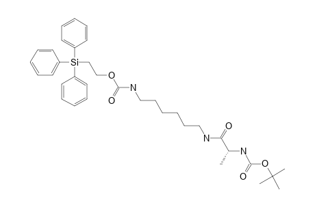 N-2-(TRIPHENYLSILYL)-ETHOXYCARBONYL-N-(N'-TERT.-BUTOXYCARBONYL)-L-ALANYL)-1,6-DIAMINOHEXANE