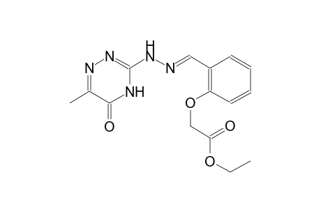 ethyl (2-{(E)-[(6-methyl-5-oxo-4,5-dihydro-1,2,4-triazin-3-yl)hydrazono]methyl}phenoxy)acetate