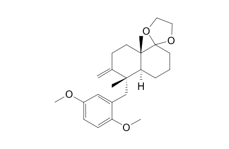 (1S,4aS)-(+)-trans-1.alpha.-[(2,5-Dimethoxyphenyl)methyl]-1.beta.,4a.beta.-dimethyl-5-(2-methyl-1,3-dioxolan-2-yl)-2-methyleneoctahydro-5-(6H)-naphthalenone