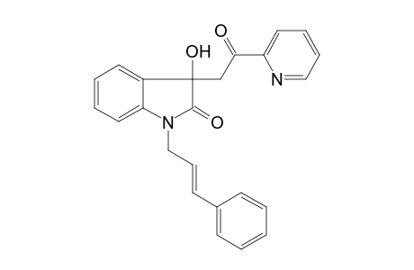 1-[(E)-cinnamyl]-3-hydroxy-3-[2-keto-2-(2-pyridyl)ethyl]oxindole