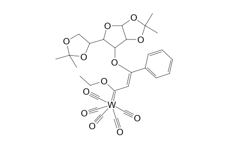 (Z)-Pentacarbonyl [3-(1',2' : 5',6'-di-O-isopropylidene-.alpha.-D-glucofuranos-3'-O-yl)-1-ethoxy-3-phenyl-2-propenylidene] tungsten