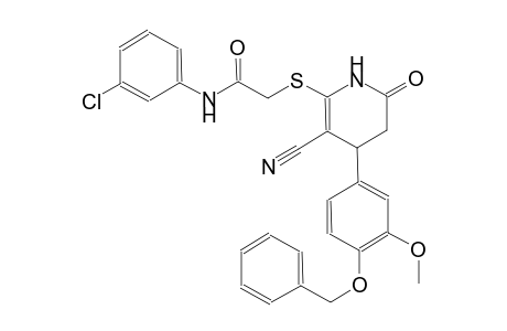 acetamide, N-(3-chlorophenyl)-2-[[3-cyano-1,4,5,6-tetrahydro-4-[3-methoxy-4-(phenylmethoxy)phenyl]-6-oxo-2-pyridinyl]thio]-