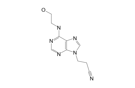 3-[6-(2-hydroxyethylamino)purin-9-yl]propionitrile
