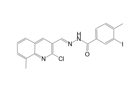 N'-[(E)-(2-chloro-8-methyl-3-quinolinyl)methylidene]-3-iodo-4-methylbenzohydrazide