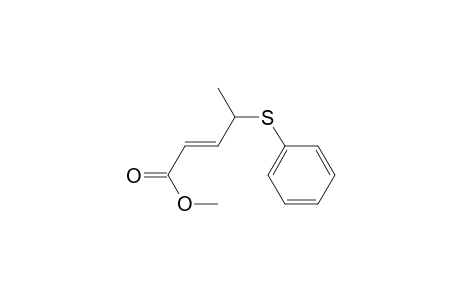 2-Pentenoic acid, 4-(phenylthio)-, methyl ester, (E)-
