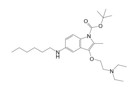 tert-Butyl 3-[2-(Diethylamino)ethoxy]-5-hexylamino-2-methyl-1H-indol-1-carboxylate